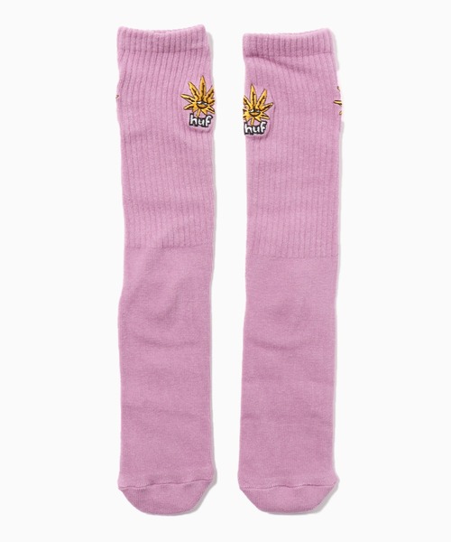 HUF（ハフ）の「HUF/ハフ GREEN BUDDY EMB SOCK 靴下（ソックス/靴下・メンズ・クリーム/ライトパープル・FREE）」の14枚目の写真