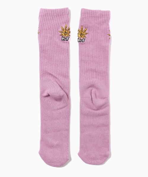 HUF（ハフ）の「HUF/ハフ GREEN BUDDY EMB SOCK 靴下（ソックス/靴下・メンズ・クリーム/ライトパープル・FREE）」の15枚目の写真