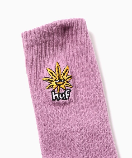 HUF（ハフ）の「HUF/ハフ GREEN BUDDY EMB SOCK 靴下（ソックス/靴下・メンズ・クリーム/ライトパープル・FREE）」の10枚目の写真