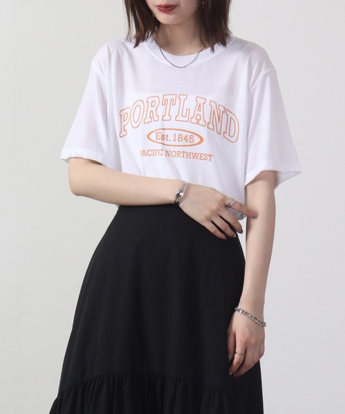 ACE（エース）の「ACE プリント Tシャツ 半袖（Tシャツ/カットソー・メンズ・オレンジ系3/グレイッシュベージュ/ブラック系/オレンジ系2/ネイビー系3/グリーン/オレンジ系1/ブルーグリーン/ネイビー系2/グレー/グリーン系/ブラウン/ブルー系1/ホワイト系2/ブラック系1/ネイビー/ネイビー系1/オレンジ/ブラウン系/ホワイト系5/ホワイト系4/ホワイト/カーキ系/レッド/グレー系/ブルーグレー/ブラック/ブラック系2/ホワイト系3/ブルー/オレンジ系/ホワイト系/ブルー系/ネイビー系4/ホワイト系1/カーキ・LL/M/L）」の2枚目の写真