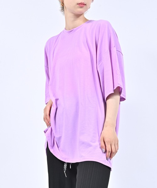 Alite cloth(アリーテクロス)の「ルーズ半袖Tシャツ(Tシャツ/カットソー・レディース・ブラック/ブルー/ピンク/グリーン/ホワイト/オレンジ/パープル・FREE)」の5枚目の写真