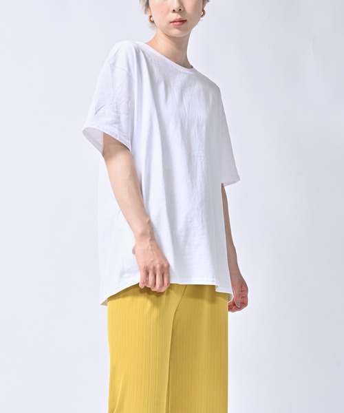 Alite cloth(アリーテクロス)の「ルーズ半袖Tシャツ(Tシャツ/カットソー・レディース・ブラック/ブルー/ピンク/グリーン/ホワイト/オレンジ/パープル・FREE)」の17枚目の写真