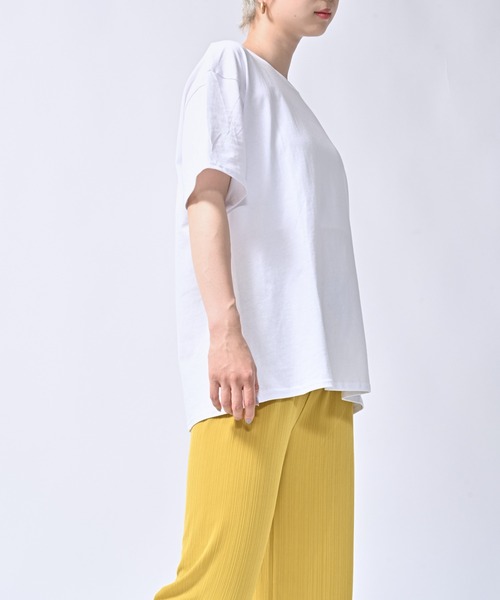 Alite cloth(アリーテクロス)の「ルーズ半袖Tシャツ(Tシャツ/カットソー・レディース・ブラック/ブルー/ピンク/グリーン/ホワイト/オレンジ/パープル・FREE)」の9枚目の写真