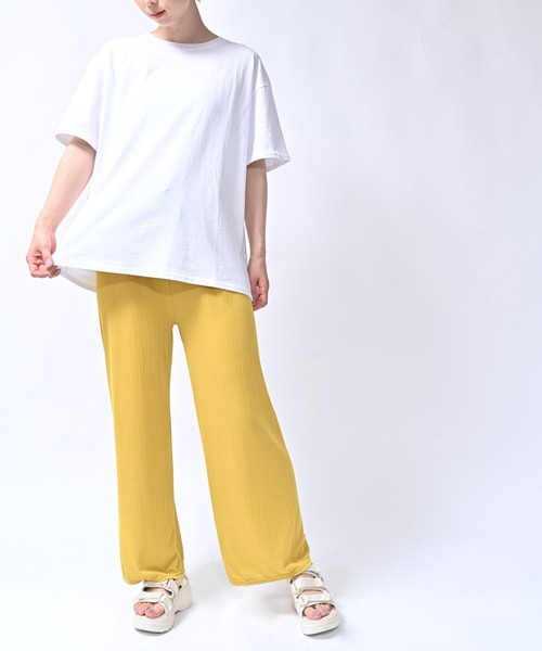 Alite cloth(アリーテクロス)の「ルーズ半袖Tシャツ(Tシャツ/カットソー・レディース・ブラック/ブルー/ピンク/グリーン/ホワイト/オレンジ/パープル・FREE)」の21枚目の写真