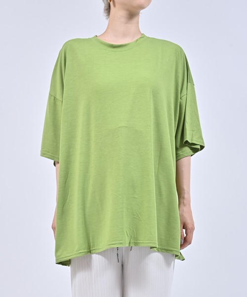 Alite cloth(アリーテクロス)の「ルーズ半袖Tシャツ(Tシャツ/カットソー・レディース・ブラック/ブルー/ピンク/グリーン/ホワイト/オレンジ/パープル・FREE)」の19枚目の写真