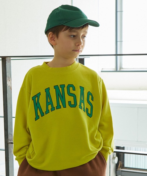 PAIRMANON STREET（ペアマノンストリート）の「【PAIRMANON STREET】裏毛 ビッグシルエット プリント トレーナー（スウェット・キッズ・ブラック系その他4/グレー系その他4/ブラック系その他2/レッド系その他/マスタード/グレー系その他/レッド系その他2/グレー系その他2/パープル系その他3/レッド系その他3/グレー系その他5/イエロー系その他/ブラック系その他3/ブラック/グレー系その他3/ピンク系その他2/パープル系その他2/ピンク系その他/グレー/パープル系その他・140/100/120/130/150/90/110）」の15枚目の写真