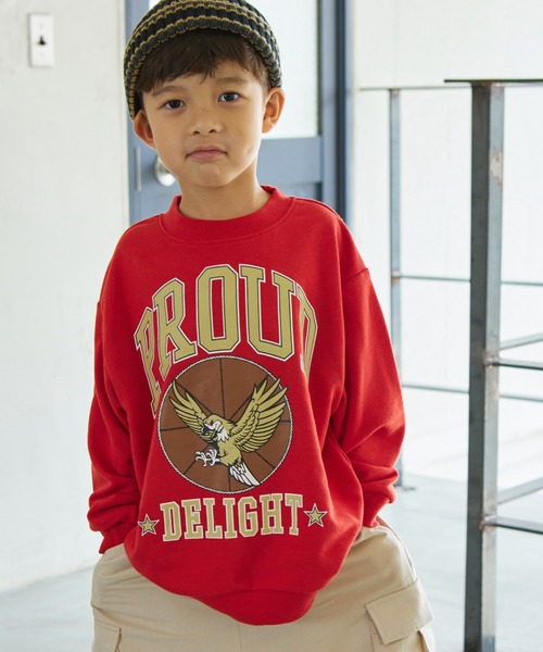 PAIRMANON STREET（ペアマノンストリート）の「【PAIRMANON STREET】裏毛 ビッグシルエット プリント トレーナー（スウェット・キッズ・ブラック系その他4/グレー系その他4/ブラック系その他2/レッド系その他/マスタード/グレー系その他/レッド系その他2/グレー系その他2/パープル系その他3/レッド系その他3/グレー系その他5/イエロー系その他/ブラック系その他3/ブラック/グレー系その他3/ピンク系その他2/パープル系その他2/ピンク系その他/グレー/パープル系その他・140/100/120/130/150/90/110）」の18枚目の写真