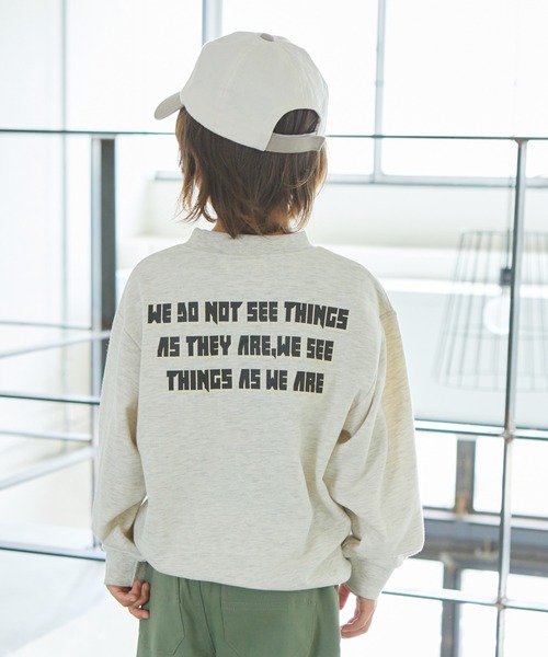 PAIRMANON STREET（ペアマノンストリート）の「【PAIRMANON STREET】裏毛 ビッグシルエット プリント トレーナー（スウェット・キッズ・ブラック系その他4/グレー系その他4/ブラック系その他2/レッド系その他/マスタード/グレー系その他/レッド系その他2/グレー系その他2/パープル系その他3/レッド系その他3/グレー系その他5/イエロー系その他/ブラック系その他3/ブラック/グレー系その他3/ピンク系その他2/パープル系その他2/ピンク系その他/グレー/パープル系その他・140/100/120/130/150/90/110）」の10枚目の写真