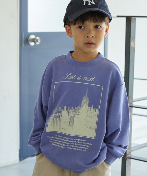 PAIRMANON STREET（ペアマノンストリート）の「【PAIRMANON STREET】裏毛 ビッグシルエット プリント トレーナー（スウェット・キッズ・ブラック系その他4/グレー系その他4/ブラック系その他2/レッド系その他/マスタード/グレー系その他/レッド系その他2/グレー系その他2/パープル系その他3/レッド系その他3/グレー系その他5/イエロー系その他/ブラック系その他3/ブラック/グレー系その他3/ピンク系その他2/パープル系その他2/ピンク系その他/グレー/パープル系その他・140/100/120/130/150/90/110）」の13枚目の写真