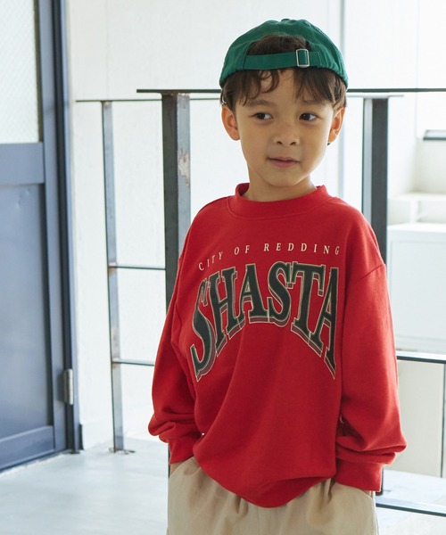 PAIRMANON STREET（ペアマノンストリート）の「【PAIRMANON STREET】裏毛 ビッグシルエット プリント トレーナー（スウェット・キッズ・ブラック系その他4/グレー系その他4/ブラック系その他2/レッド系その他/マスタード/グレー系その他/レッド系その他2/グレー系その他2/パープル系その他3/レッド系その他3/グレー系その他5/イエロー系その他/ブラック系その他3/ブラック/グレー系その他3/ピンク系その他2/パープル系その他2/ピンク系その他/グレー/パープル系その他・140/100/120/130/150/90/110）」の19枚目の写真