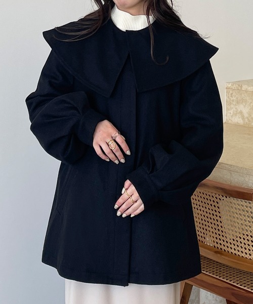 JUNOAH（ジュノア）の「ビッグカラーショートコート（その他