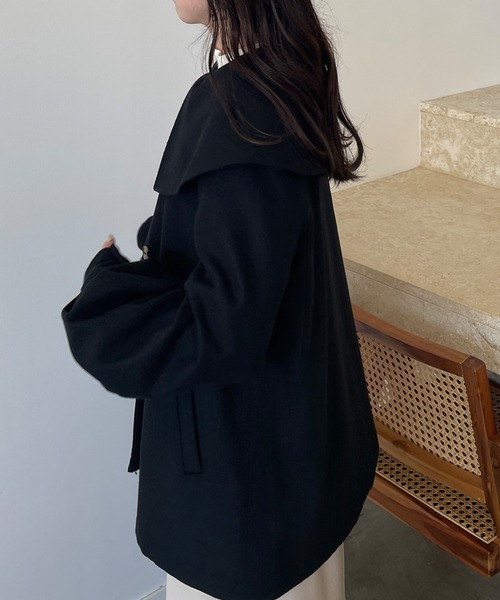 JUNOAH（ジュノア）の「ビッグカラーショートコート（その他アウター