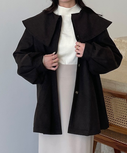 ⭐︎新品・未使用⭐︎cygne ビックカラーショートコート Josette ブラック cygne ビッグカラーショートコートJosette シーニュ cygne ビック