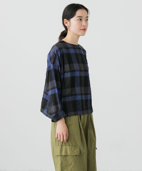 かぐれ（カグレ）の「エアリーチェック2WAYカーディガン（カーディガン/ボレロ・レディース・ブルー系その他/ブラック系その他・FREE）」の16枚目の写真