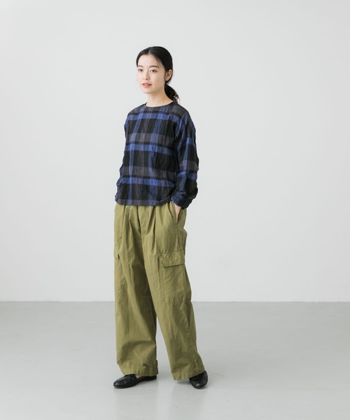 かぐれ（カグレ）の「エアリーチェック2WAYカーディガン（カーディガン/ボレロ・レディース・ブルー系その他/ブラック系その他・FREE）」の4枚目の写真