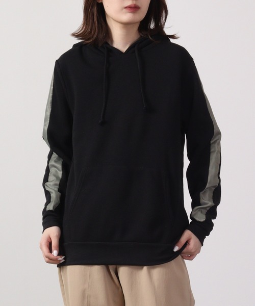 FUNALIVE（ファンアライブ）の「Sleeve line brushed pullover hoodie / 袖ライン裏起毛プルオーバーパーカー/フーディー unisex（パーカー・メンズ・ブラック・L/M）」の12枚目の写真