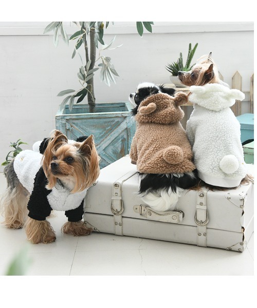 ROPE' PICNIC（ロペピクニック）の「ROPE' PICNIC/耳付きボアフーディー（ペットウェア・レディース・ブラウン/ブラック/ホワイト・L/M/2M/2L/XS/2XS/S）」の20枚目の写真