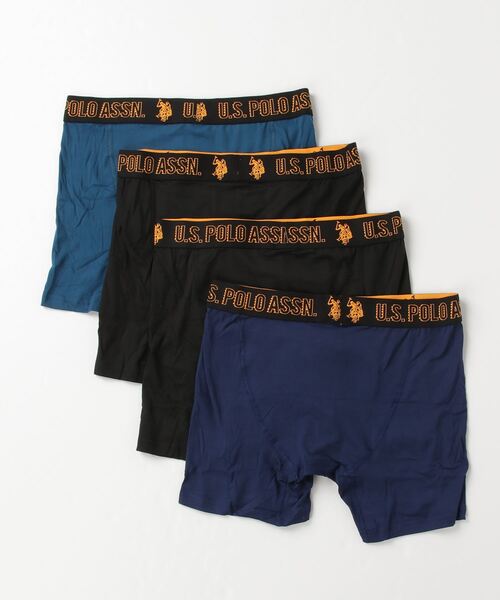U.S. POLO ASSN.(ユーエスポロアッスン)の「U.S.POLO ASSN ユーエスポロアッスン 4PK ULTRA SOFT JERSEY BB メンズ ボクサーパンツ(ボクサーパンツ・メンズ・ブラック系その他/ブラック/グリーン/ブルー/チャコールグレー・MEDIUM/LARGE/X-LARGE/SMALL)」の9枚目の写真