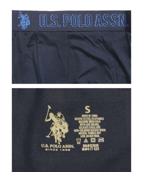 U.S. POLO ASSN.(ユーエスポロアッスン)の「U.S.POLO ASSN ユーエスポロアッスン 4PK ULTRA SOFT JERSEY BB メンズ ボクサーパンツ(ボクサーパンツ・メンズ・ブラック系その他/ブラック/グリーン/ブルー/チャコールグレー・MEDIUM/LARGE/X-LARGE/SMALL)」の6枚目の写真