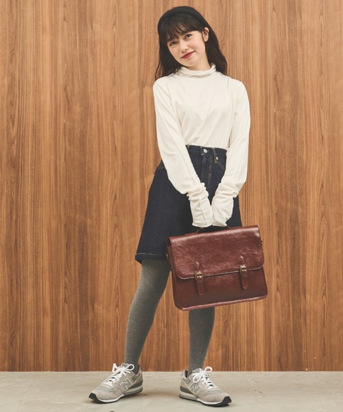 MERLOT(メルロー)の「アウトシームヒートトップス(Tシャツ/カットソー・レディース・イエロー/ブルー/ホワイト・FREE)」の9枚目の写真