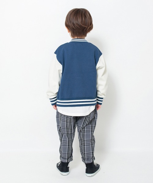 BRANSHES（ブランシェス）の「【ガーデナー】チェック柄テーパードパンツ（その他パンツ・キッズ・グレー/アイボリー/レッド・100/110/120/150/90/160/130/140）」の7枚目の写真