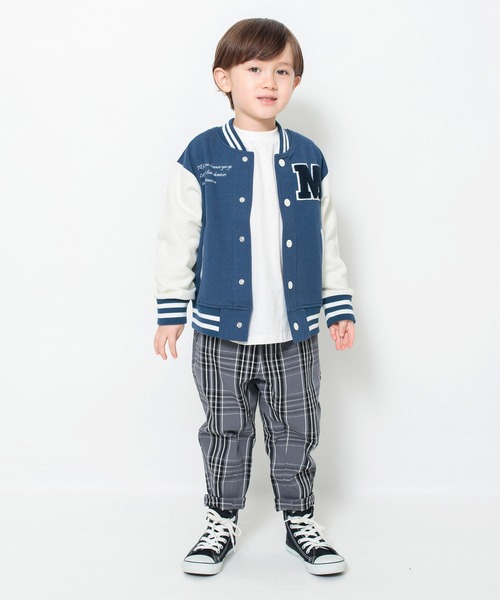 BRANSHES（ブランシェス）の「【ガーデナー】チェック柄テーパードパンツ（その他パンツ・キッズ・グレー/アイボリー/レッド・100/110/120/150/90/160/130/140）」の6枚目の写真