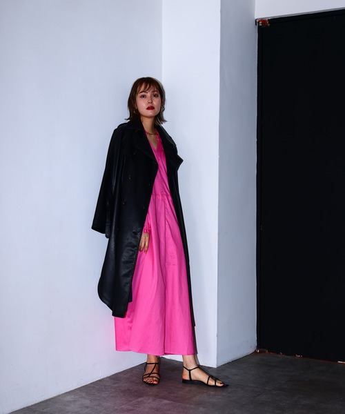 HERENCIA（ヘレンチア）の「フェイク レザー トレンチコート（トレンチコート・レディース・ブラック・FREE）」の14枚目の写真