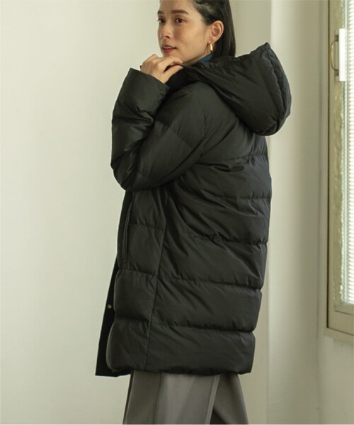 OPAQUE.CLIP(オペークドットクリップ)の「◆≪S-LLsize≫ ミュラーダウン/撥水フードミドル丈コート【洗濯機洗い可/抗菌加工/撥水加工/リサイクル素材】(ダウンジャケット/コート・レディース・ベージュ/ブラック/ホワイト系9・36/40/42/38)」の5枚目の写真