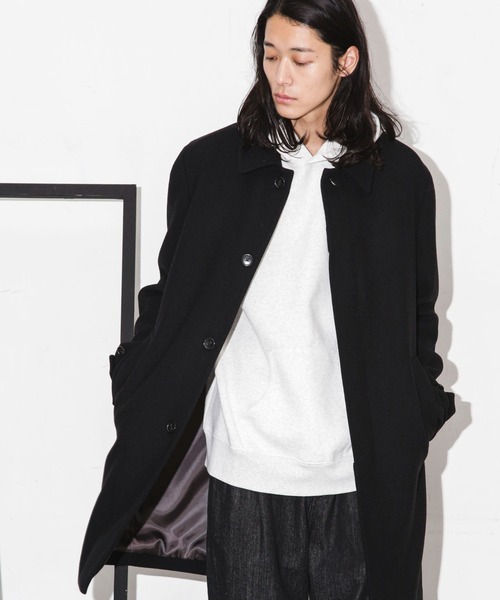 NANO universe(ナノユニバース)の「フレキシブルメルトンステンカラーコート(ステンカラーコート・メンズ・モカ/ブラック/ネイビー・S/M/L/XL)」の5枚目の写真