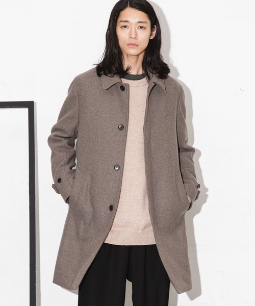 NANO universe(ナノユニバース)の「フレキシブルメルトンステンカラーコート(ステンカラーコート・メンズ・モカ/ブラック/ネイビー・S/M/L/XL)」の14枚目の写真