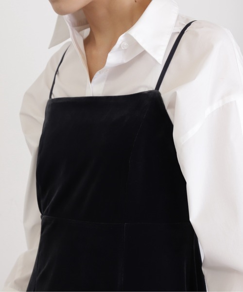 N.（N. Natural Beauty Basic）（エヌエヌナチュラルビューティーベーシック）の「◆ベロアキャミワンピース（ワンピース・レディース・グレー/モカ・MEDIUM）」の10枚目の写真