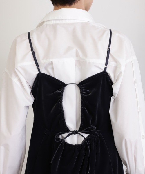 N.（N. Natural Beauty Basic）（エヌエヌナチュラルビューティーベーシック）の「◆ベロアキャミワンピース（ワンピース・レディース・グレー/モカ・MEDIUM）」の11枚目の写真