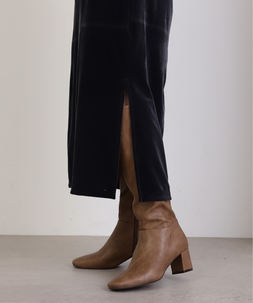 N.（N. Natural Beauty Basic）（エヌエヌナチュラルビューティーベーシック）の「◆ベロアキャミワンピース（ワンピース・レディース・グレー/モカ・MEDIUM）」の12枚目の写真