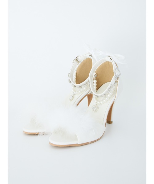 Ank Rouge(アンクルージュ)の「きらきらフェザー ミュール(その他シューズ・レディース・ピンク/ブルー/ホワイト/ブラック・LL/M/S/L)」の2枚目の写真