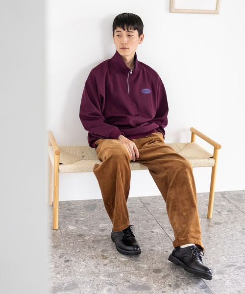 niko and...(ニコアンド)の「ダンボールハーフジッププルオーバー(スウェット・メンズ・ブラック/ブルー/オフホワイト/ボルドー・LARGE/MEDIUM)」の15枚目の写真