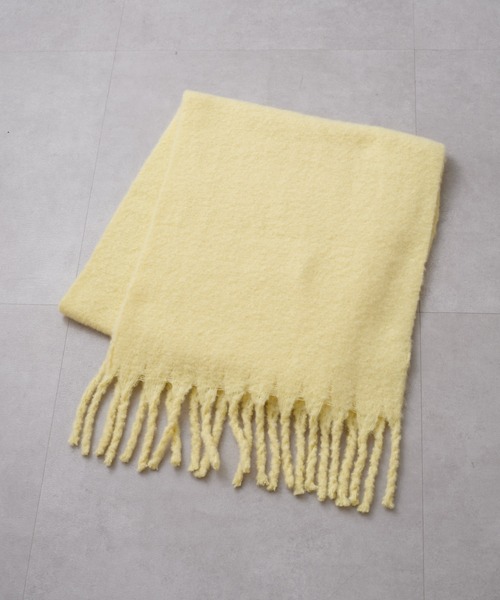 COLONY 2139（コロニートゥーワンスリーナイン）の「静電気防止バルキーフリンジストール（ストール/ショール・レディース・チャコールグレー/ブルー/アイボリー/イエロー・FREE）」の18枚目の写真