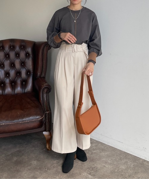 Thevon（ゼボン）の「ムーン合皮ショルダーバッグ（ショルダーバッグ・レディース・ブラック/ブラウン/ベージュ・FREE）」の15枚目の写真