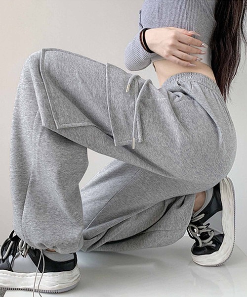 セール】裾ドロストカーゴスウェットパンツ（スウェットパンツ