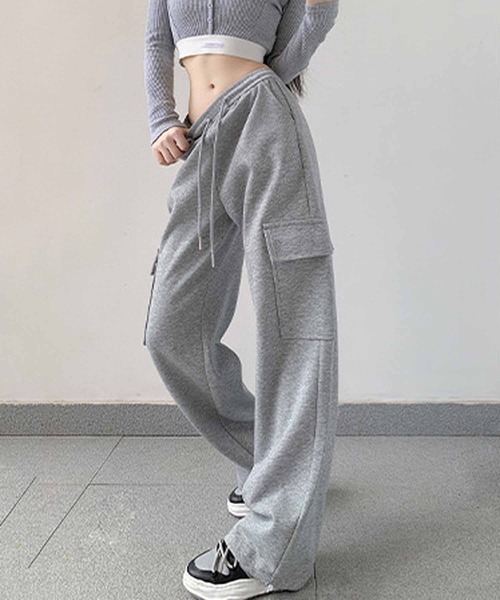 セール】裾ドロストカーゴスウェットパンツ（スウェットパンツ