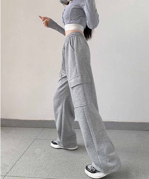 NANEA(ナネア)の「裾ドロストカーゴスウェットパンツ(スウェットパンツ・レディース・ピンク/グレー/ブラック/オートミール・LARGE/MEDIUM/SMALL/X-LARGE)」の5枚目の写真