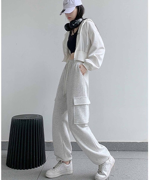 NANEA(ナネア)の「裾ドロストカーゴスウェットパンツ(スウェットパンツ・レディース・ピンク/グレー/ブラック/オートミール・LARGE/MEDIUM/SMALL/X-LARGE)」の10枚目の写真