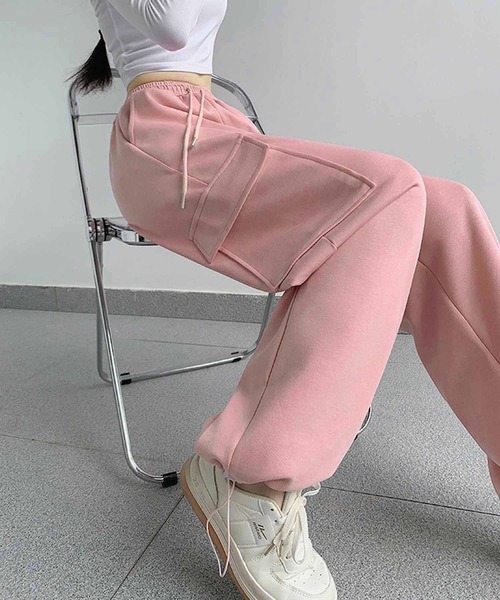NANEA(ナネア)の「裾ドロストカーゴスウェットパンツ(スウェットパンツ・レディース・ピンク/グレー/ブラック/オートミール・LARGE/MEDIUM/SMALL/X-LARGE)」の15枚目の写真
