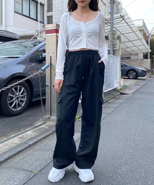 セール】裾ドロストカーゴスウェットパンツ（スウェットパンツ