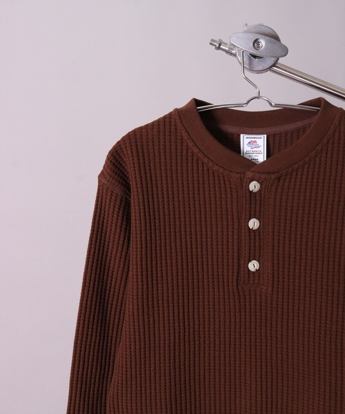 JEMORGAN(ジェーイーモーガン)の「(LK)【JEMORGAN】ビッグ ワッフル ヘンリーネック スウェット プルオーバー(スウェット・メンズ・杢グレー/オフホワイト/カーキ/ブラック/チャコールグレー/オートミール/ブラウン・MEDIUM/LARGE/X-LARGE)」の12枚目の写真