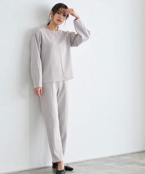 Pierrot（ピエロ）の「ダンボールテーパードパンツ（スラックス・レディース・ブラック/ネイビー/ライトグレー・M/L）」の19枚目の写真
