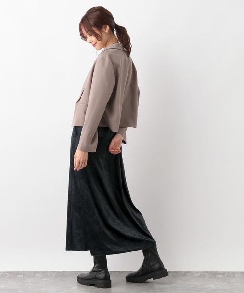 GLOBAL WORK（グローバルワーク）の「クラッシュベロアスカート/976939（スカート・レディース・グレイッシュベージュ/ブルー/ブラック・MEDIUM/LARGE）」の6枚目の写真