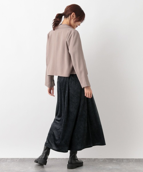 GLOBAL WORK（グローバルワーク）の「クラッシュベロアスカート/976939（スカート・レディース・グレイッシュベージュ/ブルー/ブラック・MEDIUM/LARGE）」の7枚目の写真