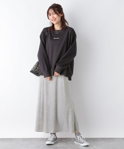 GLOBAL WORK（グローバルワーク）の「クラッシュベロアスカート/976939（スカート・レディース・グレイッシュベージュ/ブルー/ブラック・MEDIUM/LARGE）」の11枚目の写真