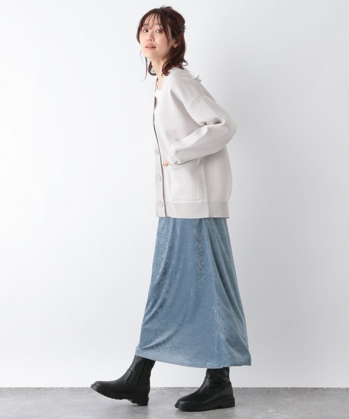 GLOBAL WORK（グローバルワーク）の「クラッシュベロアスカート/976939（スカート・レディース・グレイッシュベージュ/ブルー/ブラック・MEDIUM/LARGE）」の19枚目の写真