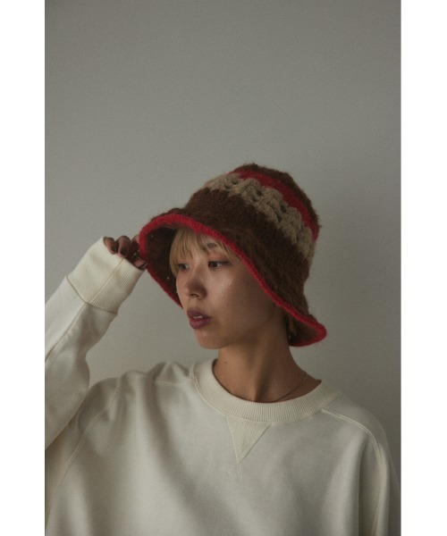 BLACK BY MOUSSY（ブラックバイマウジー）の「hand knitting hat(ハンドニッティングハット)（ハット・レディース・ブラウン/オフホワイト・FREE）」の16枚目の写真